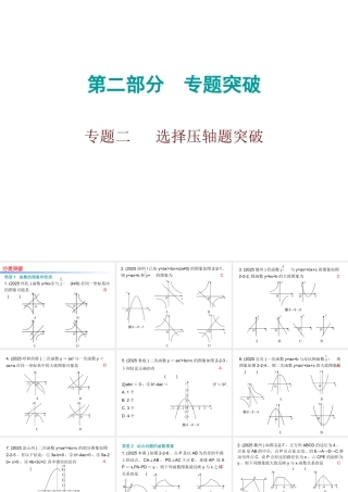 2026年中考数学题型专项突破 -专题二　 选择压轴题突破 课件