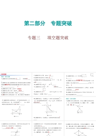 2026年中考数学题型专项突破 -专题三　 填空题突破 课件