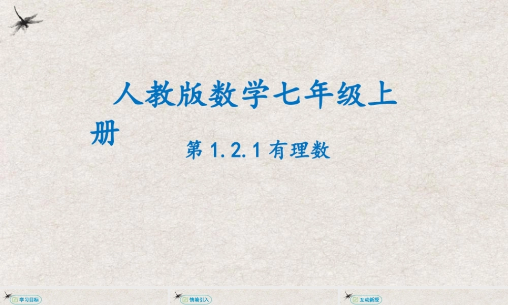  【25年秋季】新人教版七年级数学上册1.2.1有理数 课件