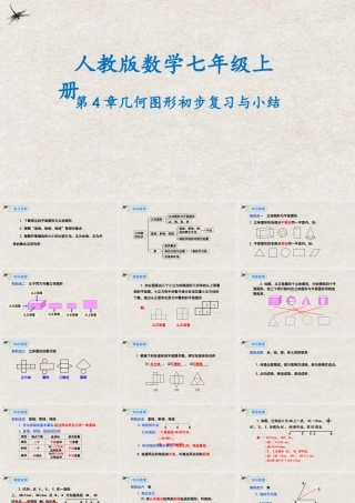  【25年秋季】新人教版七年级数学上册第4章几何图形初步复习与小结 课件