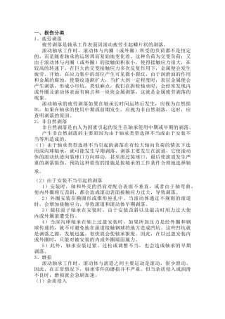 滚动轴承的损伤与预防