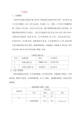 路面标志标线施工组织方案