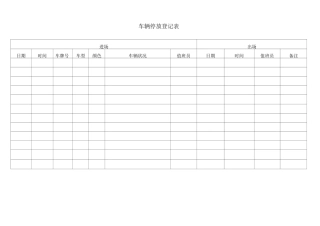车辆停放登记
