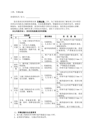 车辆运输险告知书