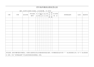 车辆进出登记表