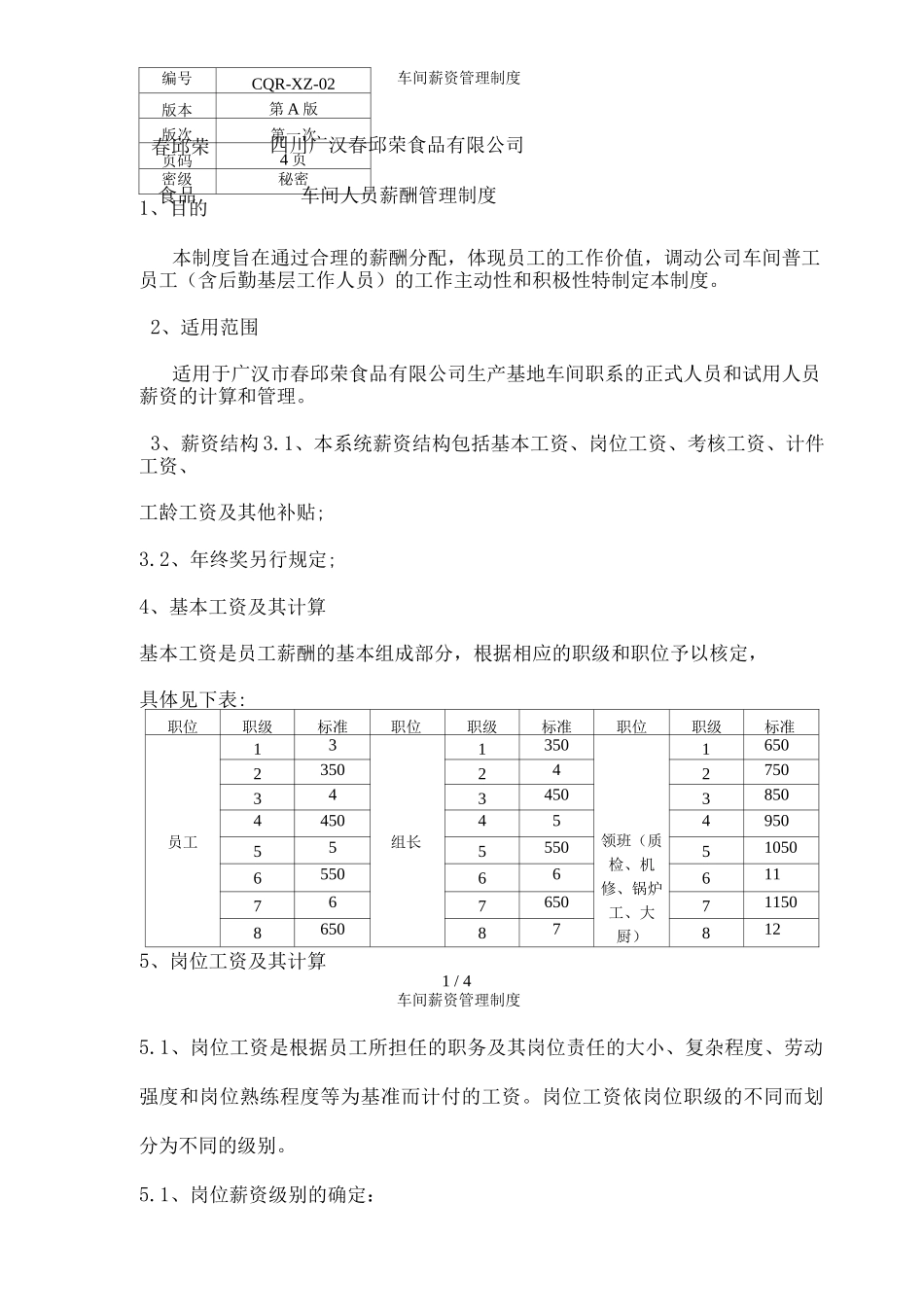 车间薪资管理制度_第1页