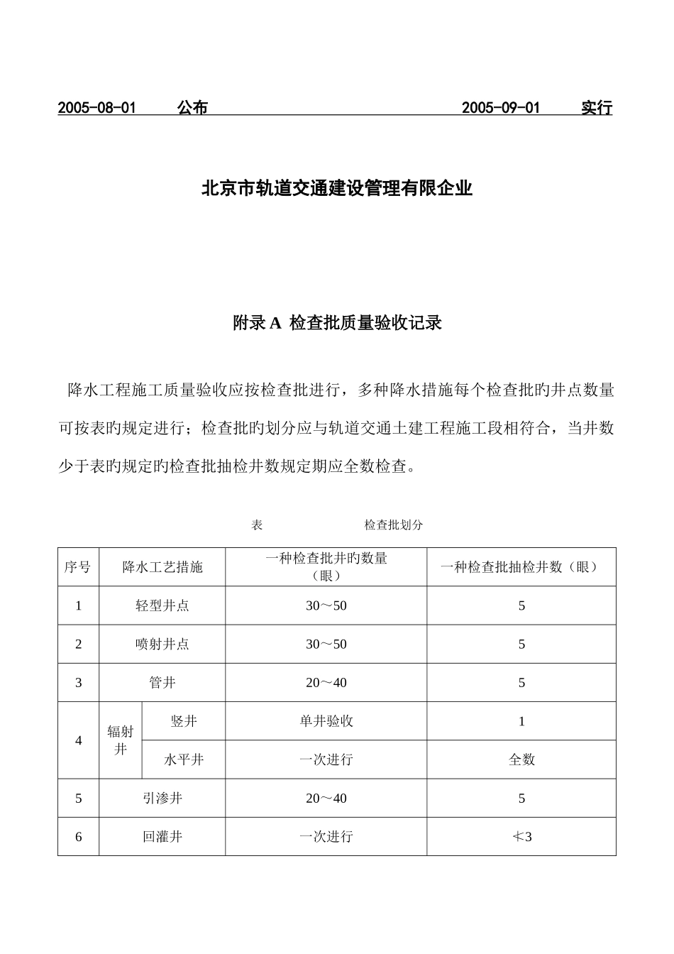 轨道交通降水工程施工质量验收标准_第2页