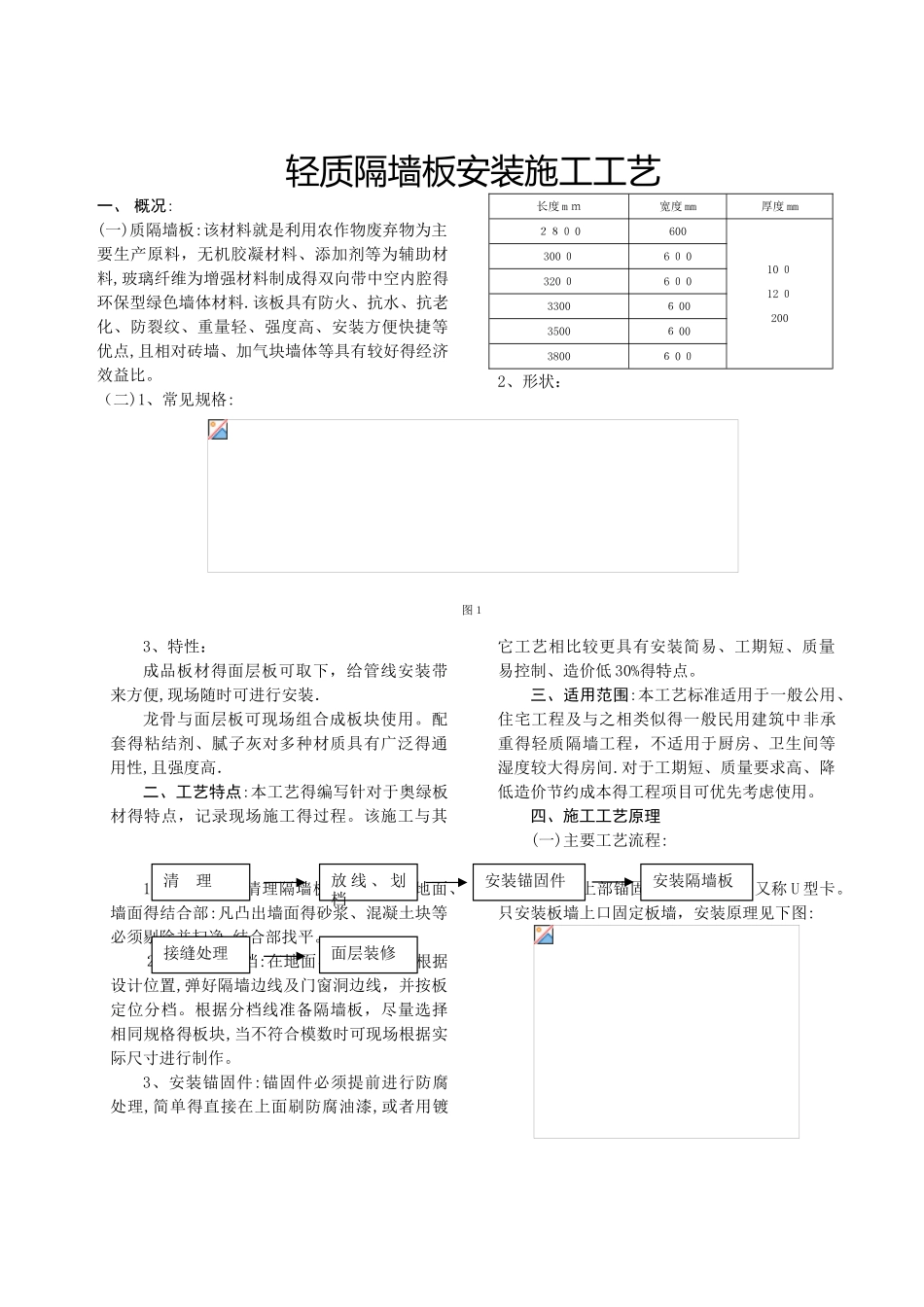 轻质隔墙板安装施工工艺_第1页