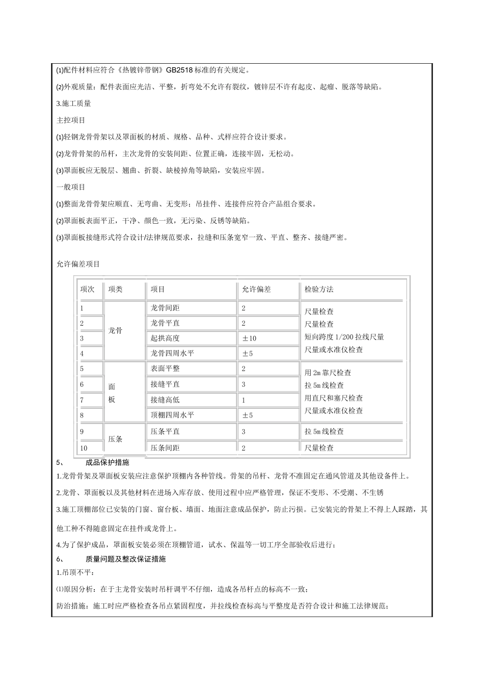 轻钢龙骨石膏板吊顶-技术交底_第3页