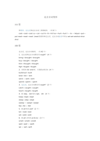 过去分词的变形