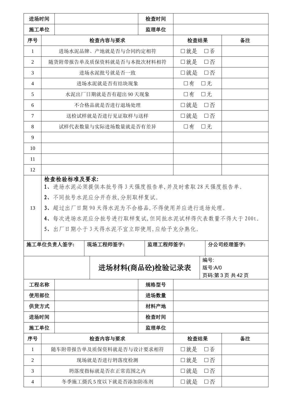 进场材料检验记录表_第2页