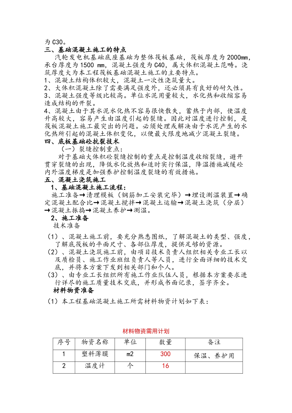 退城进园主厂房基础大体积砼施工方案_第3页