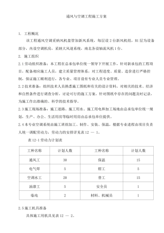 通风与空调工程施工方案3