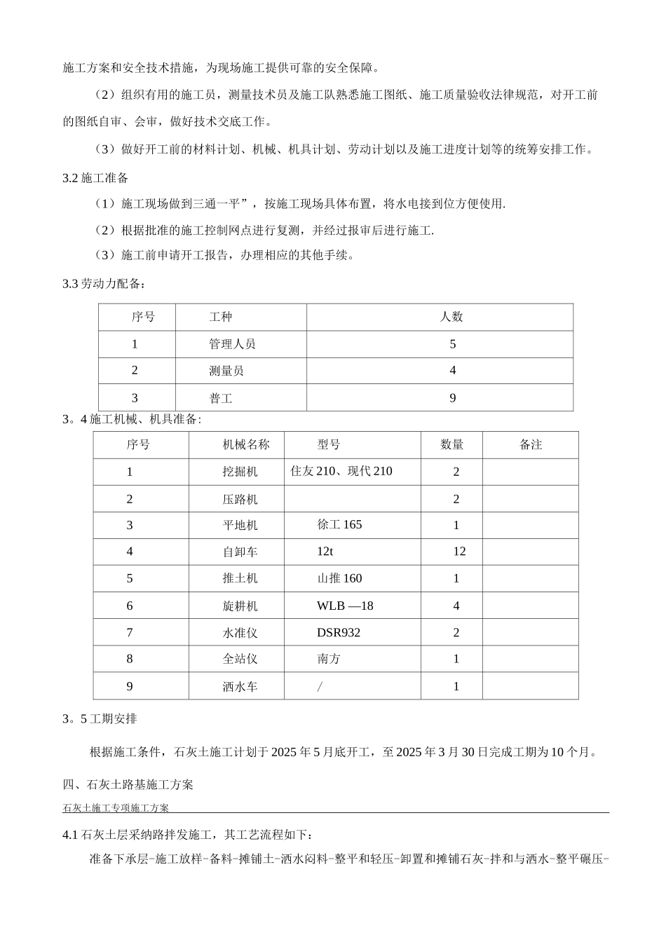 道路石灰施工方案_第3页