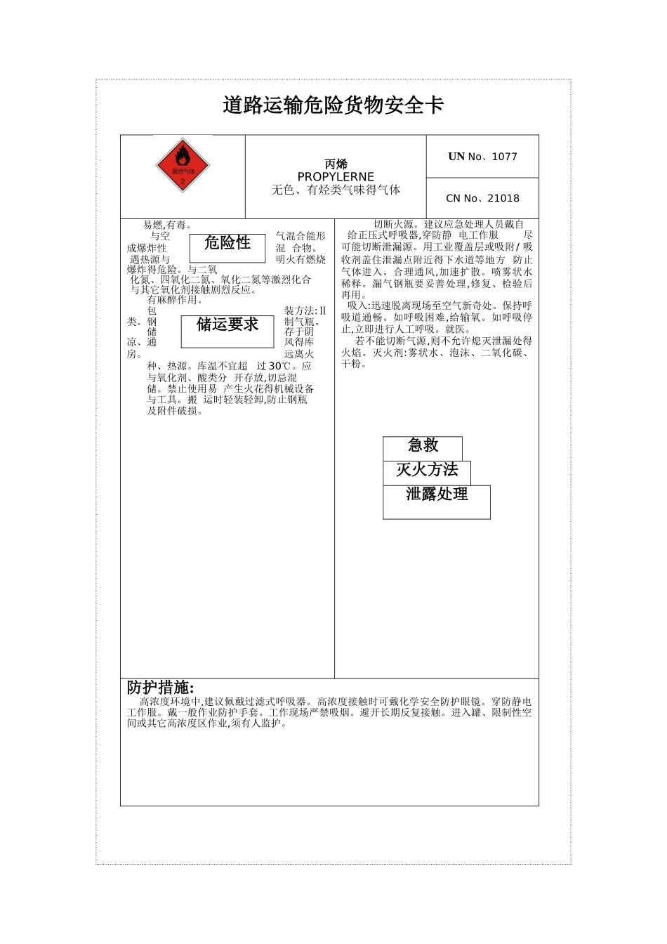 道路运输危险货物安全卡_第1页