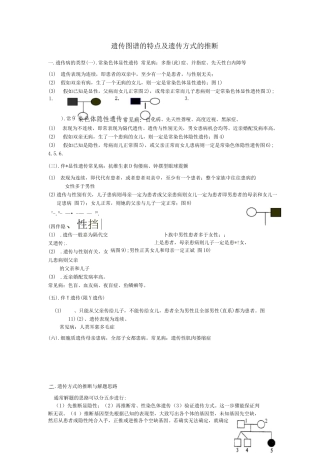 遗传图谱的特点及遗传方式的判断
