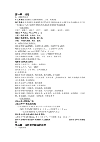 遥感复习资料