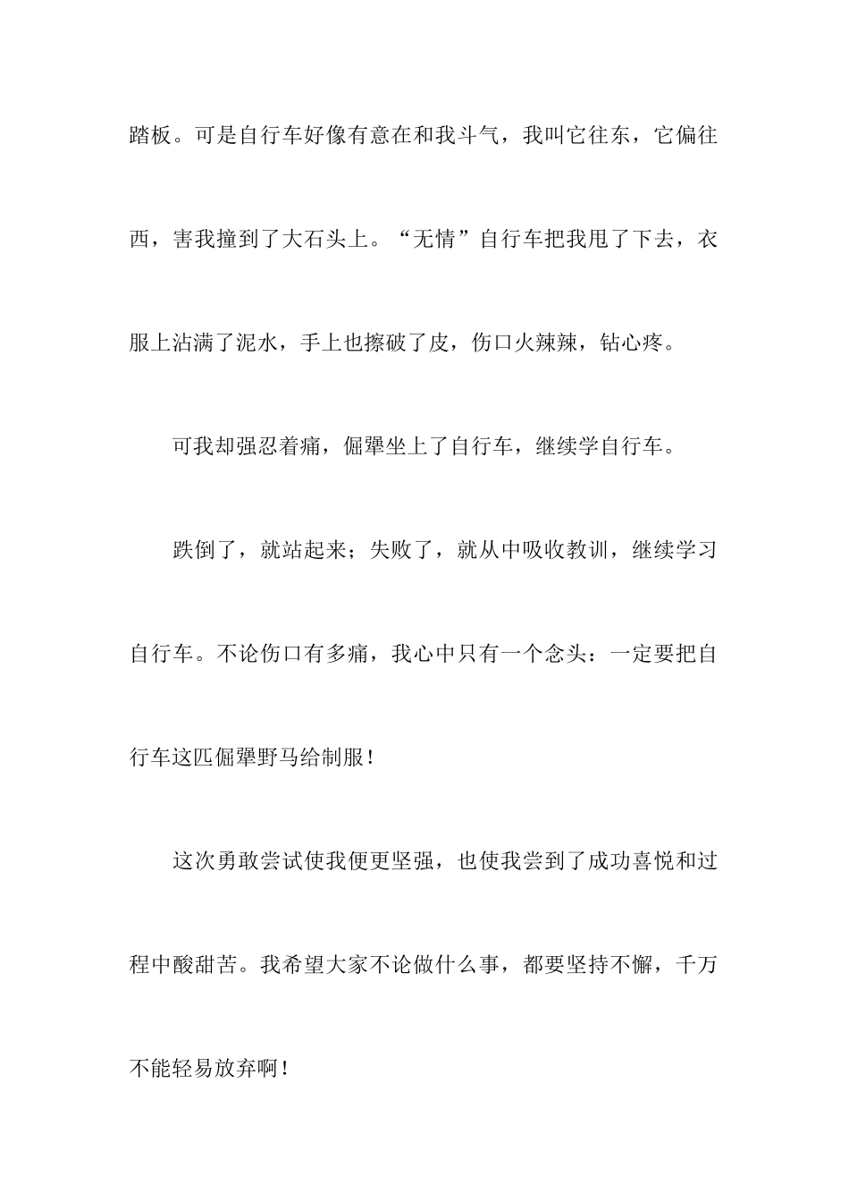 那是一次勇敢的尝试小学生作文七篇_第2页