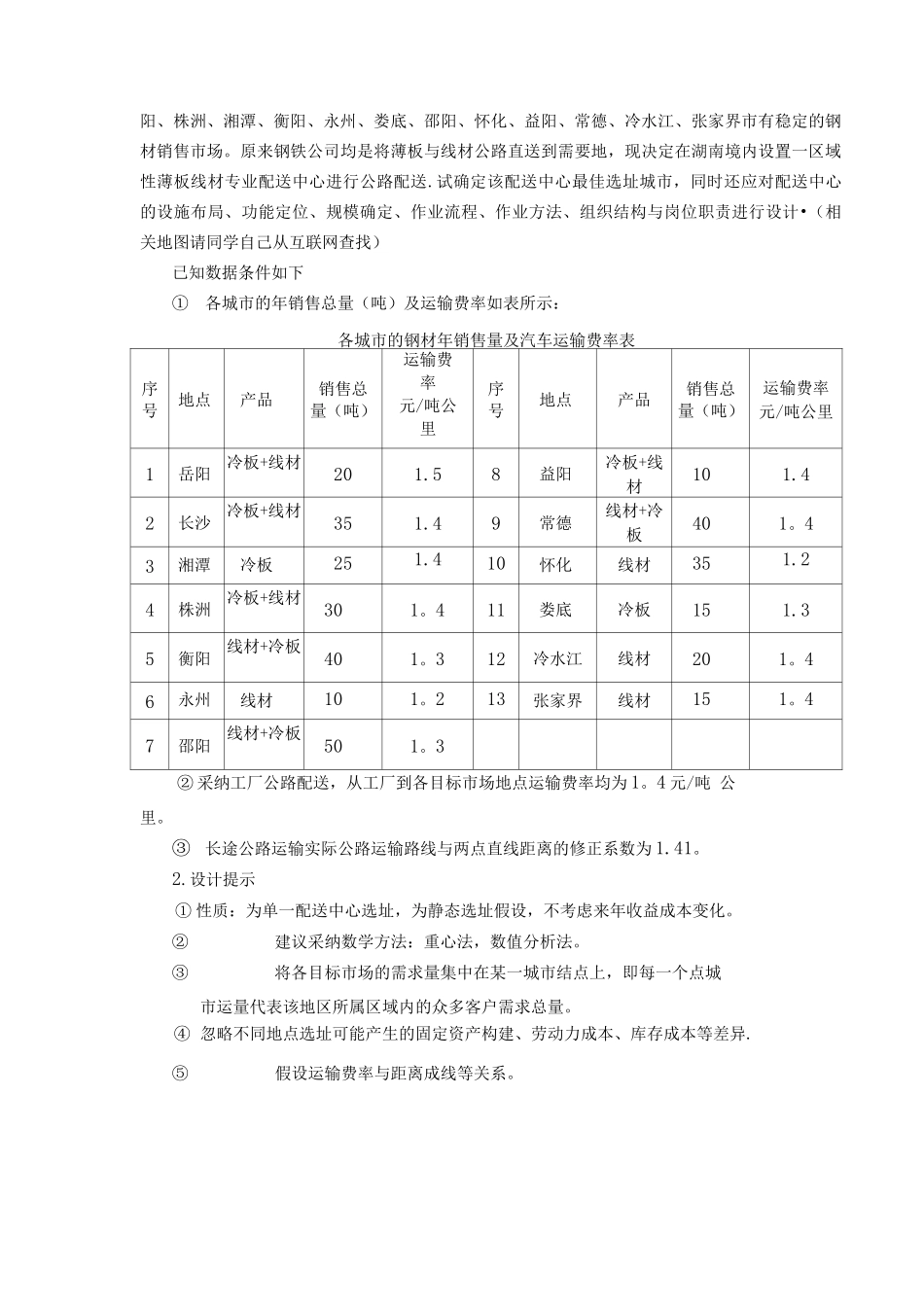 配送中心规划设计仿真设计实验_第2页