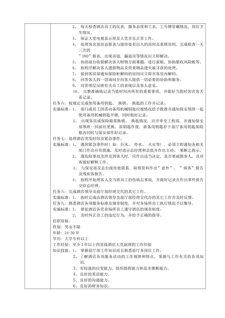 酒店前厅部管理手册_第3页