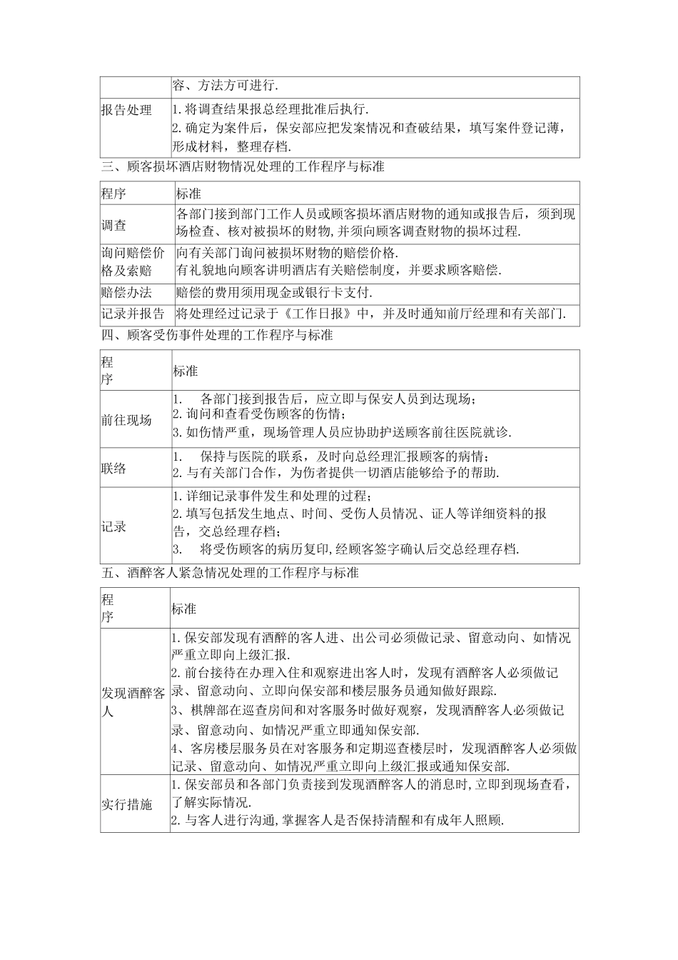 酒店各类事件应急处理方案说明_第3页