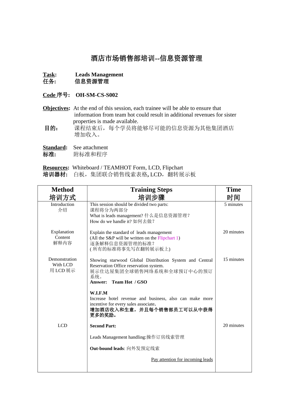 酒店市场销售部培训--信息资源管理_第1页
