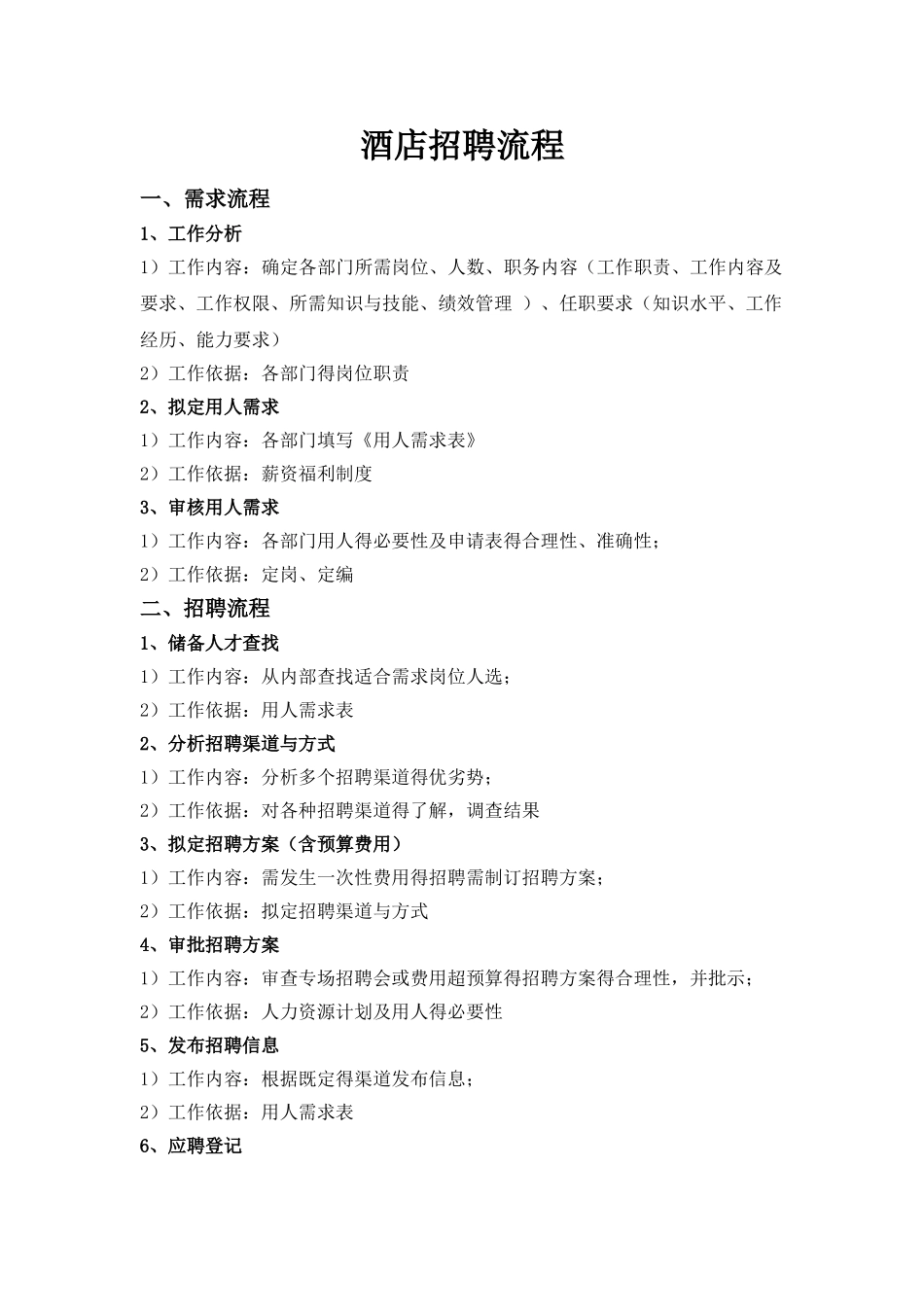 酒店招聘流程_第1页