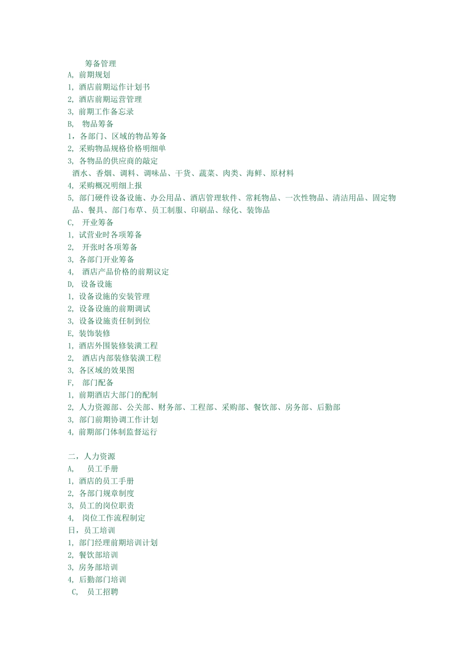 酒店筹备策划书_第1页