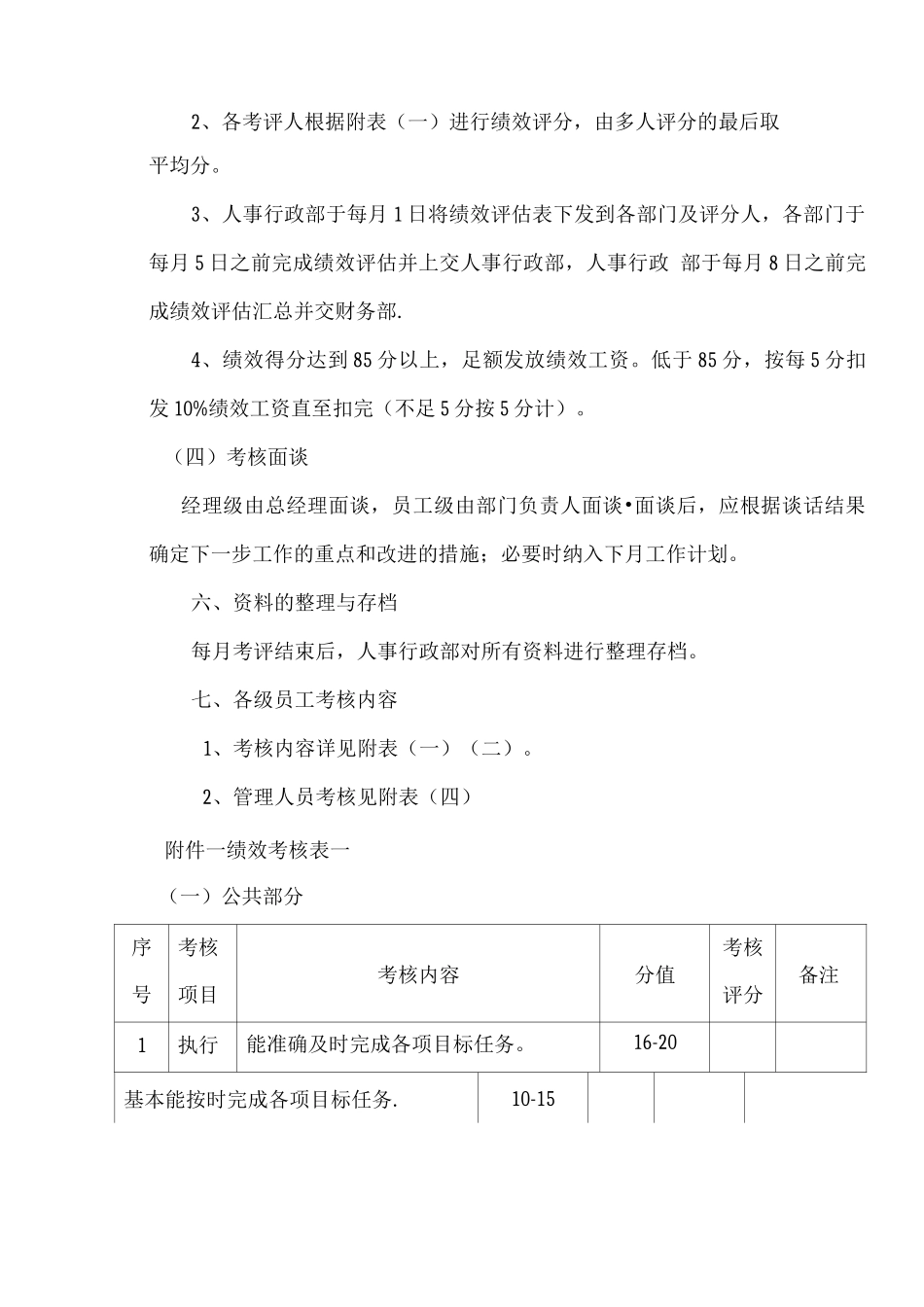 酒店综合绩效考核方案_第2页