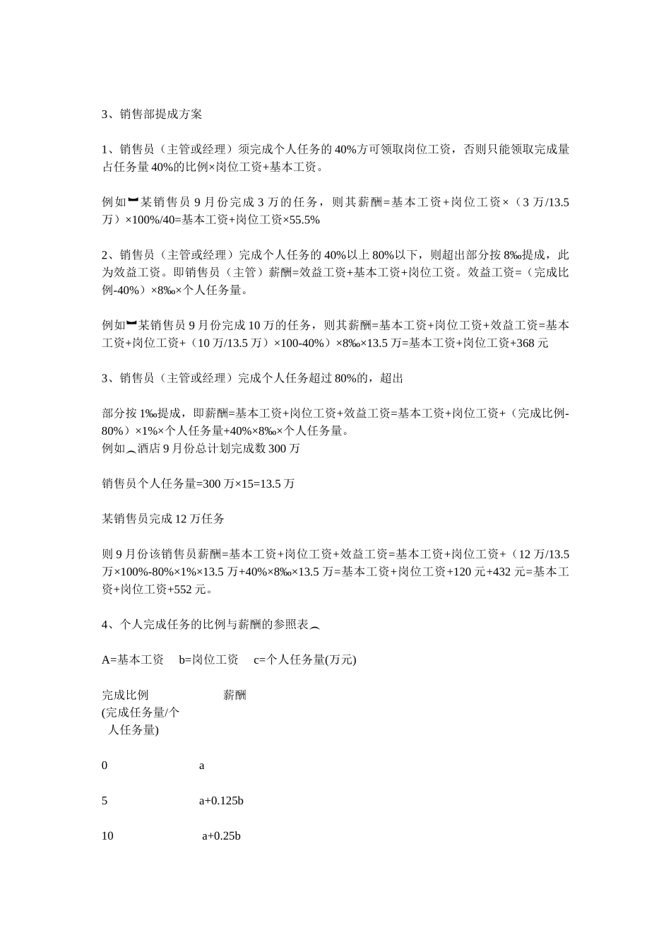 酒店销售部提成方案_第2页