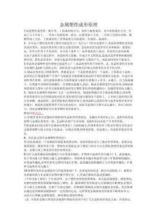 金属塑性成形原理