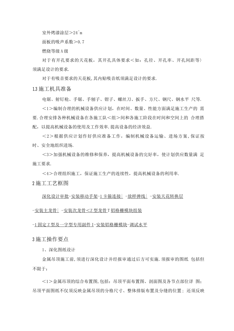 金属格栅吊顶施工工艺设计_第3页