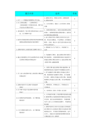 金蝶k3ERP供应链完全版题库