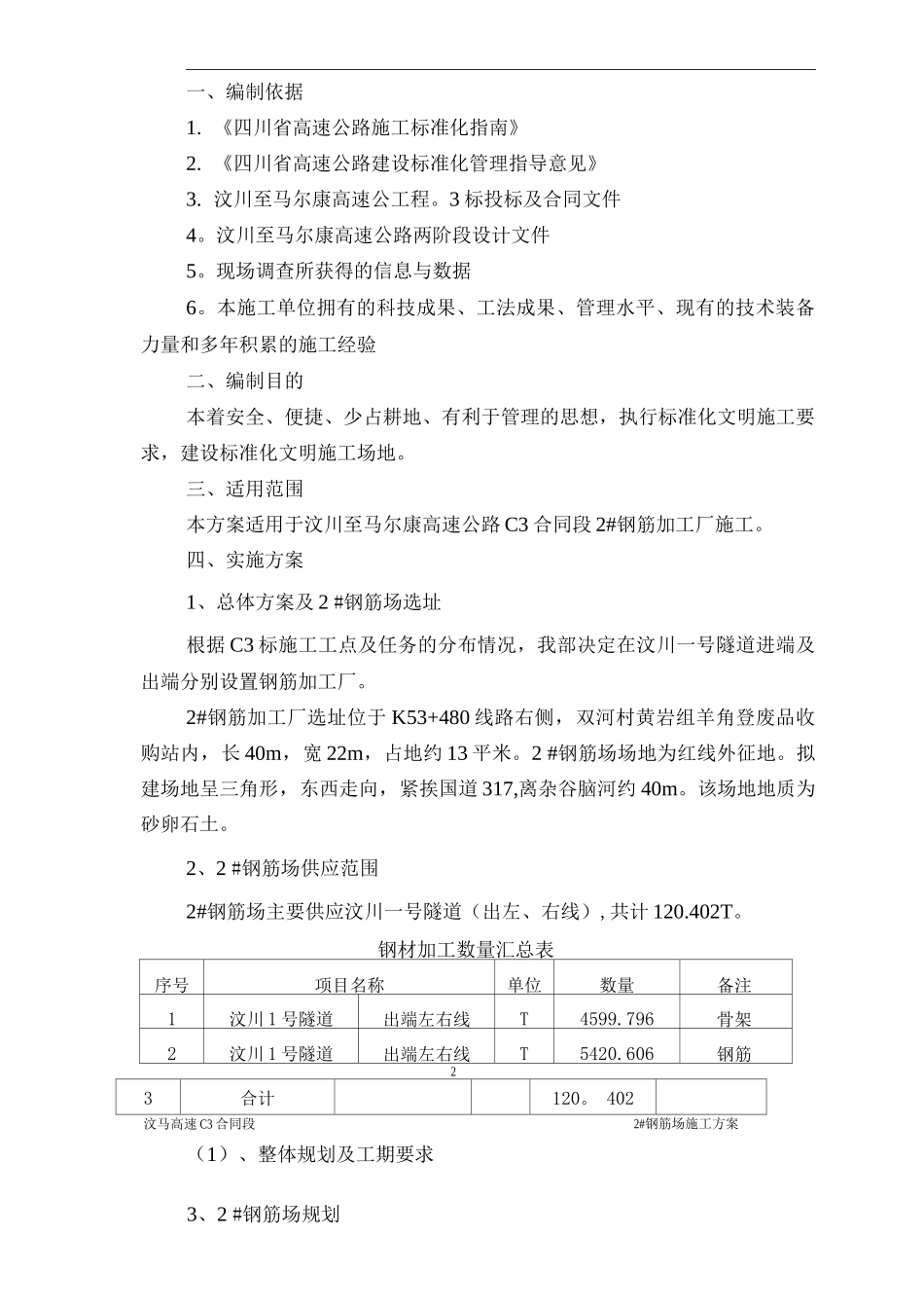 钢筋加工厂施工方案_第2页