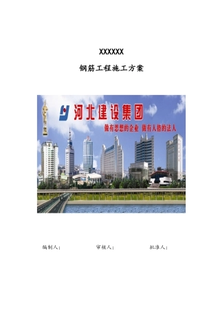 钢筋工程施工方案(新)