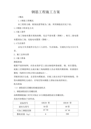 钢筋工程施工方案24