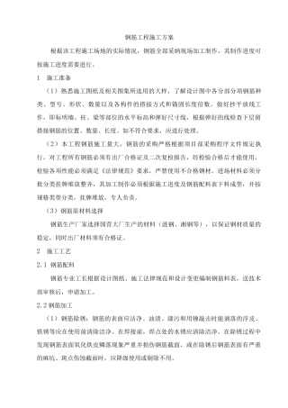 钢筋工程施工方案30