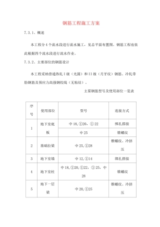 钢筋工程施工方案4