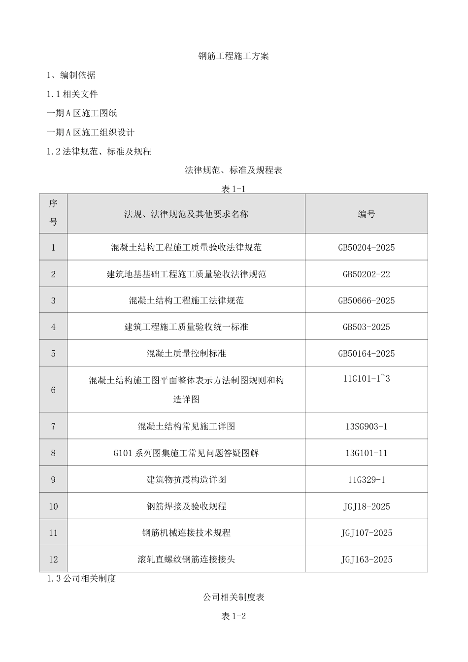 钢筋工程施工方案5_第1页
