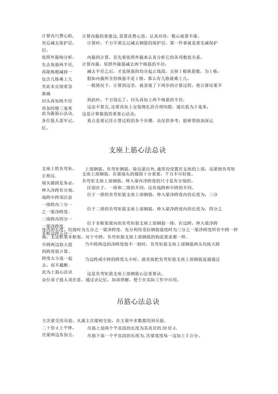 钢筋施工实战记忆口诀_第2页