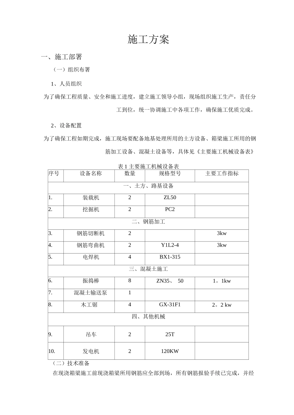 钢筋混凝土施工方案10_第1页