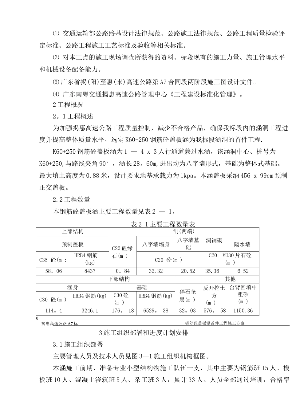 钢筋砼盖板涵首件工程施工方案_第2页