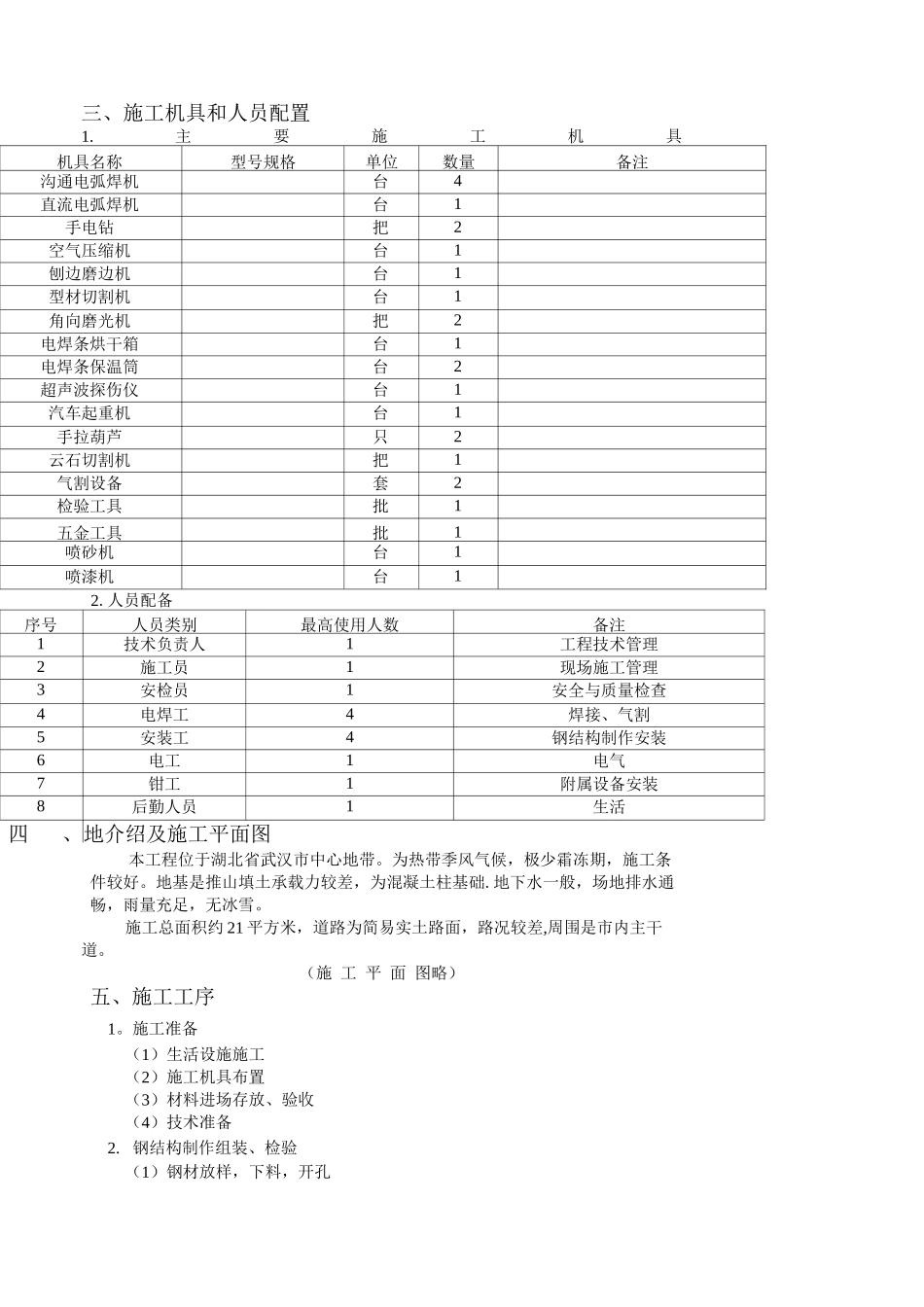 钢结构厂房施工组织设计3_第3页