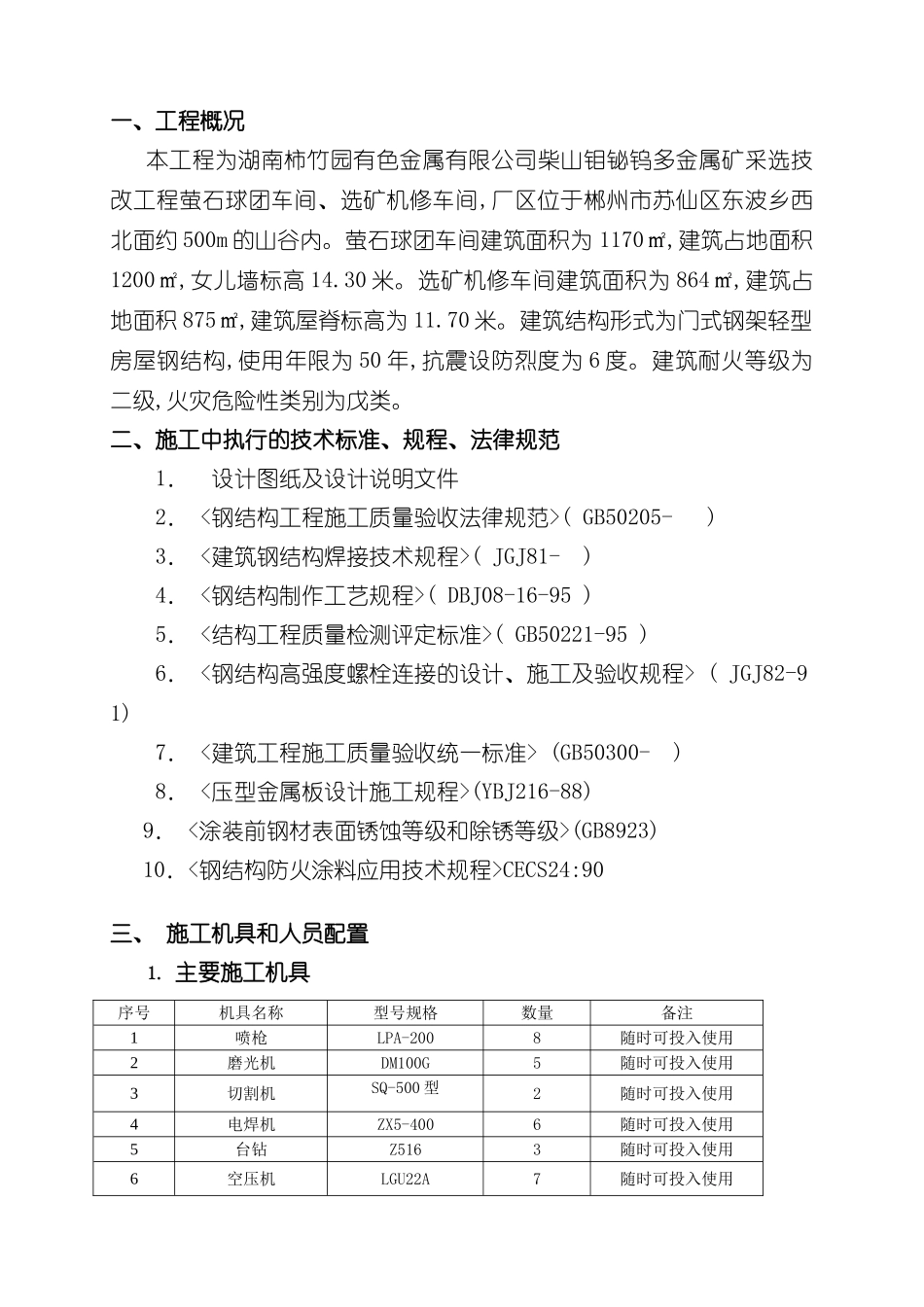 钢结构厂房施工组织设计范本_第2页