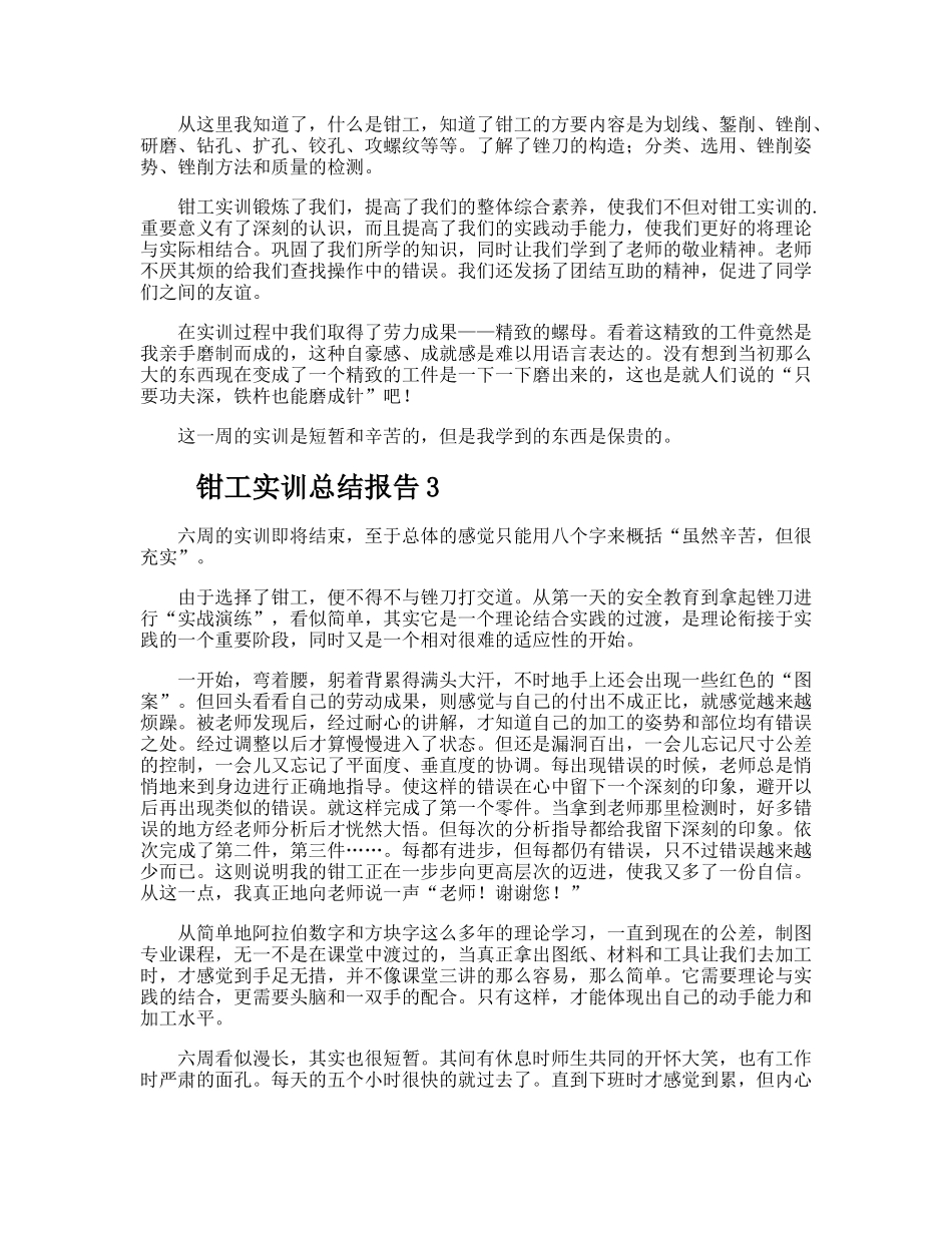 钳工实训总结报告_第2页