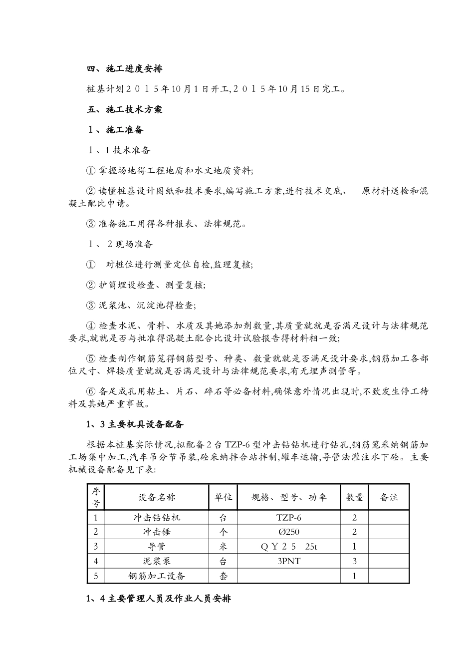 钻孔灌注桩(冲击钻)施工方案_第3页