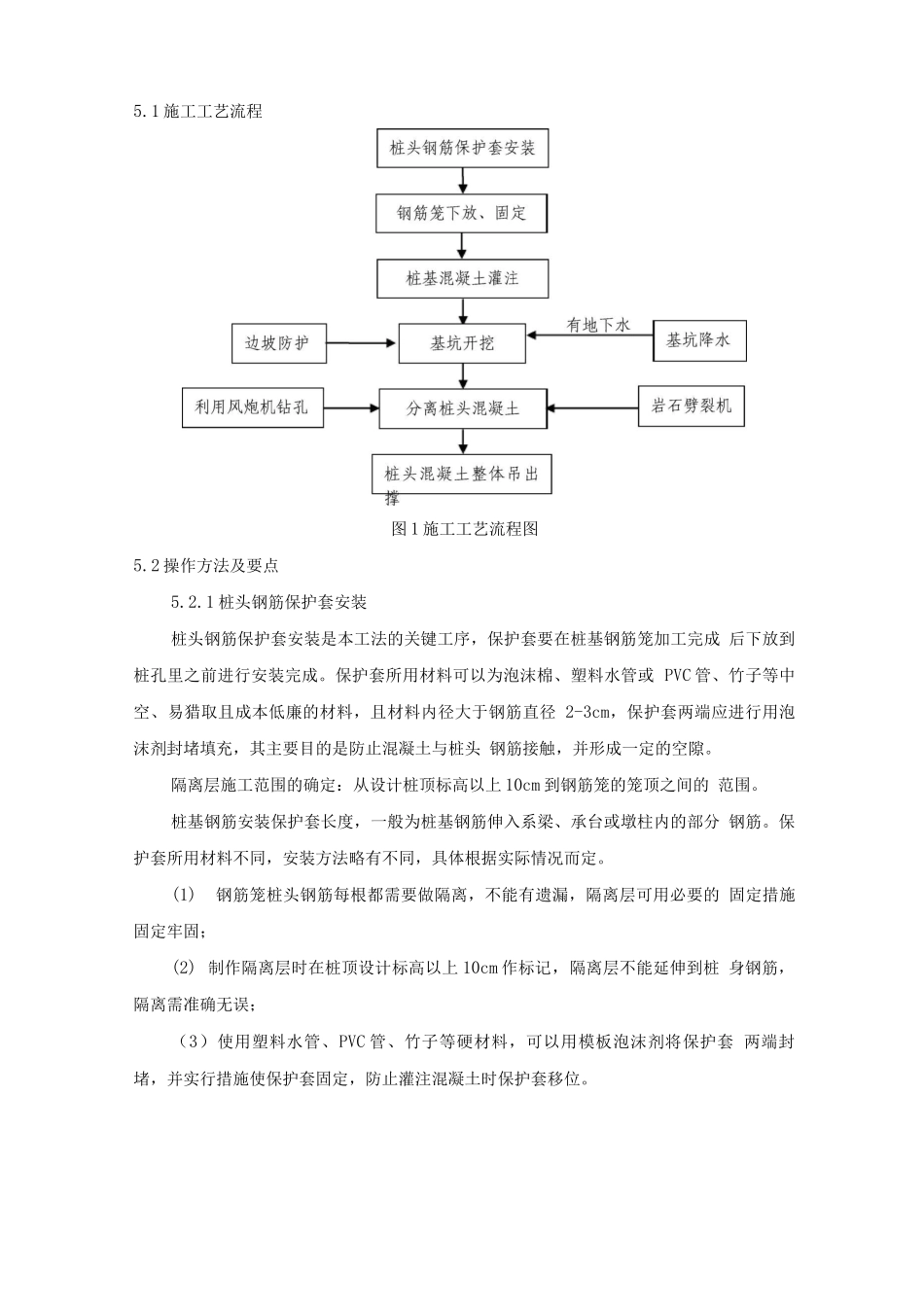 钻孔灌注桩桩头钢筋先隔离、后整体吊出施工工艺工法_第2页