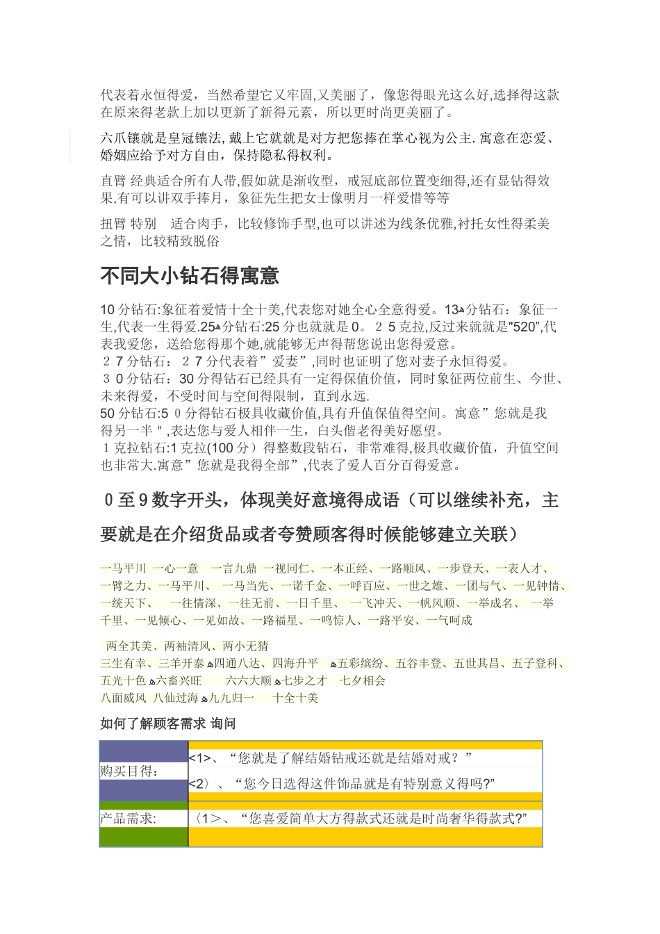 钻戒寓意及情感销售话术_第3页