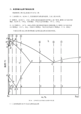 铁碳合金的平衡结晶过程