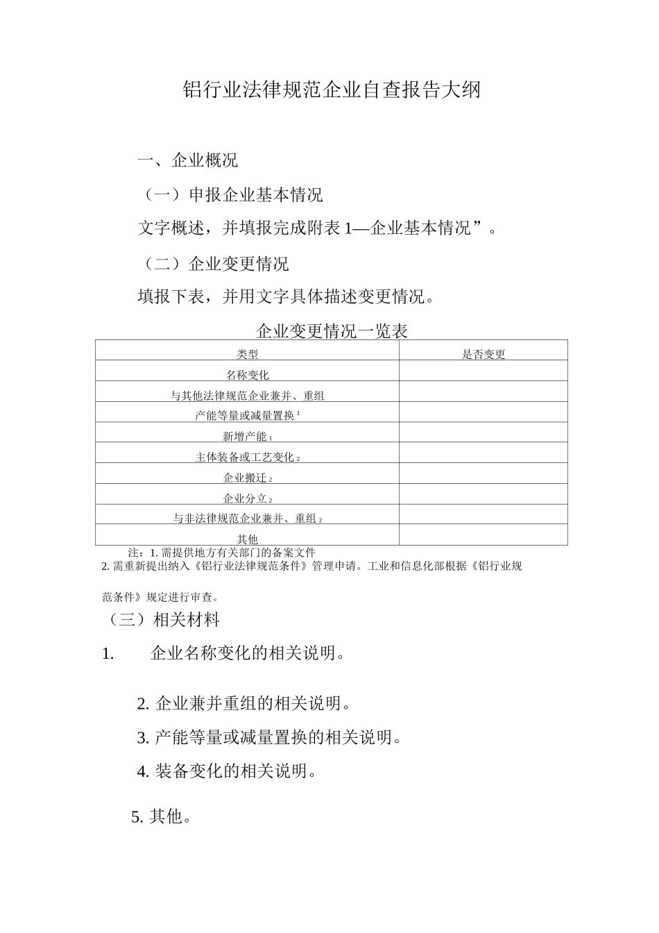 铝行业规范企业自查报告_第2页